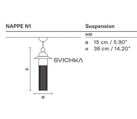 Підвісний світильник Masiero Nappe N1 V95, Білий, Білий
