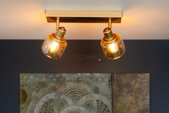 Стельовий точковий світильник Lucide BJORN 2xE14 Matt Gold / Brass, Matt Gold / Brass