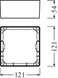 Рамка накладного монтажа для светильника Ledvance DL SLIM FRAME SQ 105 WT