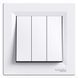 Выключатель 3-клавишный Schneider Electric Asfora