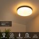 Стельовий світильник для ванної Lucide BISKIT &Oslash; 34,5 cm LED 1x24W 2700K IP44 Motion & Day/Night Sensor Black, BLACK