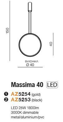 Підвісний світильник Azzardo MASSIMA 40 Black