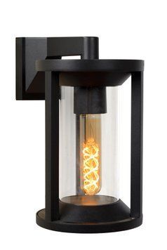 Настінний світильник для дому/вулиці Lucide CADIX 1xE27 IP65 Black, BLACK