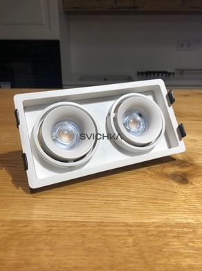 Світильник врізний Zarlight 03369W FASHION 2-GU10 White, Білий, Білий