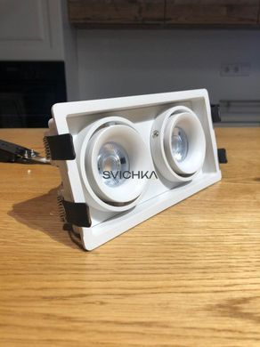 Світильник врізний Zarlight 03369W FASHION 2-GU10 White, Білий, Білий
