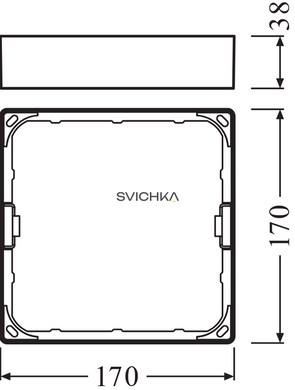 Рамка накладного монтажу для світильника Ledvance DL SLIM FRAME SQ 155 WT