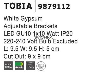 Врізний точковий світильник Nova Luce TOBIA White