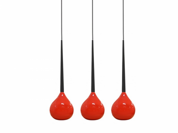 Підвісний світильник Azzardo MD1289-3RD AGA 3 pendant red (AZ1066), Чорний, Червоний