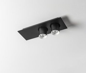 Накладний точковий світильник Labra AURO BASE 60&times;2 NT LED, 4000K, Black/White, Чорний, Чорний, Білий, Чорний