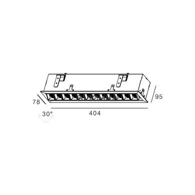 Встроенный светильник Skarlat RSL74108 12&times;2W WH+BK 4000K