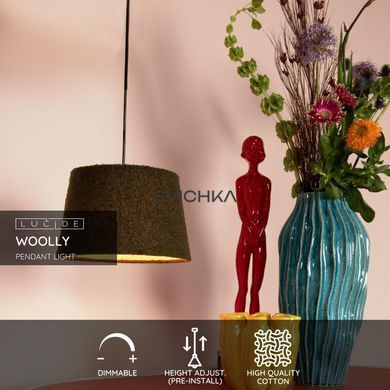 Подвесной светильник Lucide WOOLLY &Oslash; 28 cm 1xE27 Green