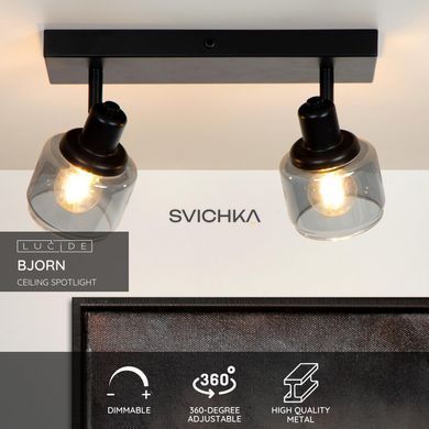 Потолочный точечный светильник Lucide BJORN 2xE14 Black