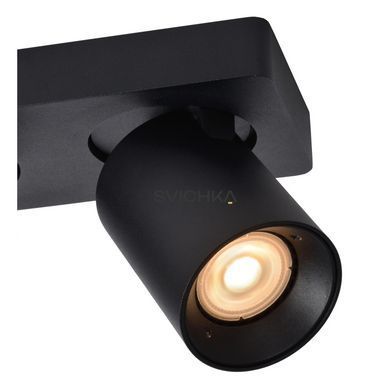 Стельовий точковий світильник Lucide NIGEL LED Dim to warm GU10 3x5W 2200K/3000K Black, BLACK