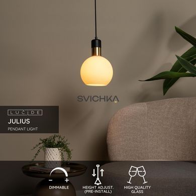 Подвесной светильник Lucide JULIUS &Oslash; 20 cm 1xE27 Opal