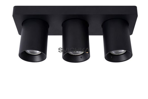 Стельовий точковий світильник Lucide NIGEL LED Dim to warm GU10 3x5W 2200K/3000K Black, BLACK