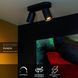 Потолочный точечный светильник Lucide PUNCH 2xGU10 Black, BLACK