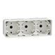 Тримісний бокс для поверхневого монтажу IP55 Schneider Electric Mureva Styl, Білий, Білий