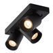 Стельовий точковий світильник Lucide NIGEL LED Dim to warm GU10 3x5W 2200K/3000K Black, BLACK