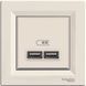 USB розетка Schneider Electric Asfora 2,1A, Кремовий, Кремовий