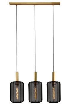 Підвісний світильник Lucide CORINA 3xE27 Black, BLACK, Чорний, Чорний