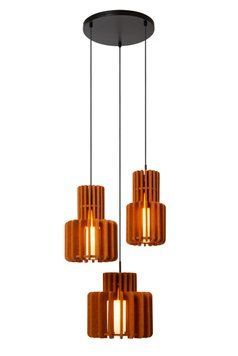 Підвісний світильник Lucide ROLLO 3xE27 Terracotta, Terracotta, Опал, Опал