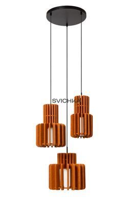 Підвісний світильник Lucide ROLLO 3xE27 Terracotta, Terracotta, Опал, Опал