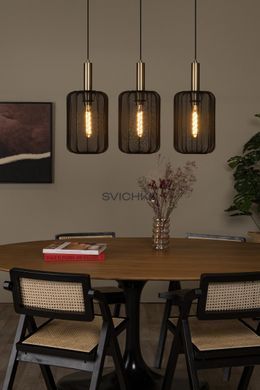 Підвісний світильник Lucide CORINA 3xE27 Black, BLACK, Чорний, Чорний