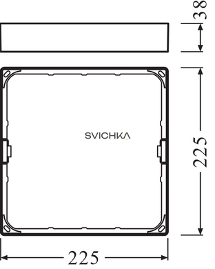 Рамка накладного монтажу для світильника Ledvance DL SLIM FRAME SQ 210 WT