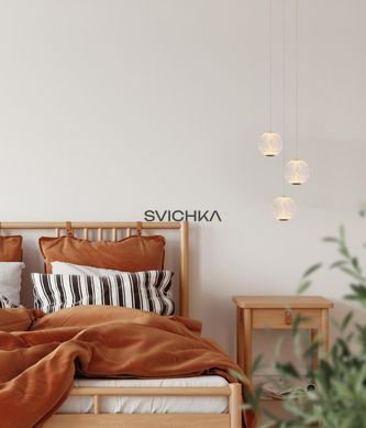 Підвісний світильник Lucide CINTRA &Oslash; 25 cm LED Dim. 3x4,7W 2700K Transparant, Transparant