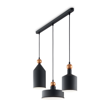 Підвіс (люстра) Ideal Lux TRIADE SP3, Чорний; Золотий, Чорний, Золото, Чорний, Білий, Золотий, Чорний
