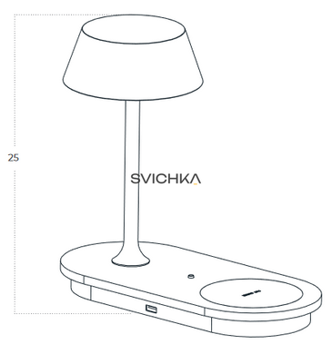 Настільна лампа AZzardo FINO NFC, Black