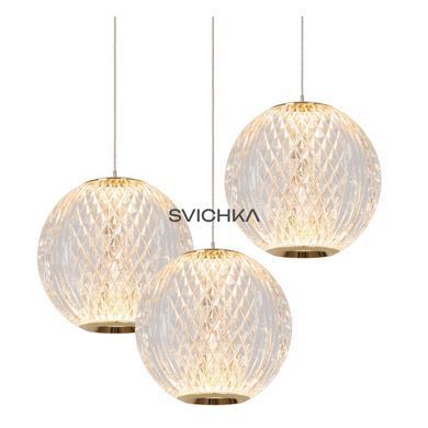 Підвісний світильник Lucide CINTRA &Oslash; 25 cm LED Dim. 3x4,7W 2700K Transparant, Transparant