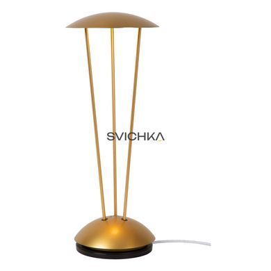 Акумуляторна настільна лампа для дому та вулиці Lucide RENEE Battery pack/batteries &Oslash; 12,3 cm LED Dim to warm 1x2,2W 2700K/3000K IP54 With wireless charging pad Matt Gold / Brass, Matt Gold / Brass