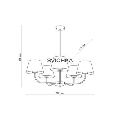 Люстра TK Lighting CHICAGO 5, Brown