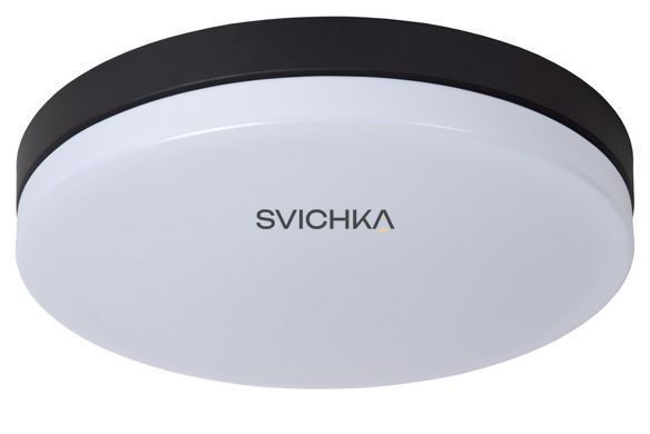 Стельовий світильник для ванної Lucide BISKIT &Oslash; 40 cm LED 1x36W 2700K IP44 Motion & Day/Night Sensor Black, BLACK