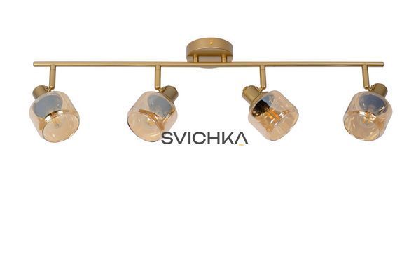 Стельовий точковий світильник Lucide BJORN 4xE14 Matt Gold / Brass, Matt Gold / Brass