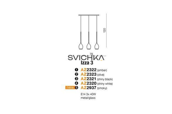 Подвесной светильник Azzardo MD1288B-3BK IZZA 3 pendant black (AZ2321)