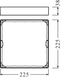 Рамка накладного монтажу для світильника Ledvance DL SLIM FRAME SQ 210 WT