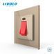 Майстер вимикач 20 ампер Livolo золотий (VL-C7KMKV20A-2AP)