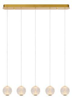 Підвісний світильник Lucide CINTRA LED Dim. 5x4,7W 2700K Transparant, Transparant