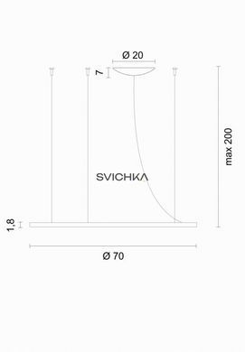 Подвесной светильник Egoluce LANCIA TONDA, &Oslash; 70 cm, Black