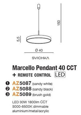 Подвесной светильник Azzardo MARCELLO 40
