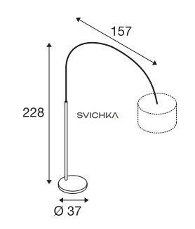 Основа SLV для абажура серії FENDA, хром, Вишневий