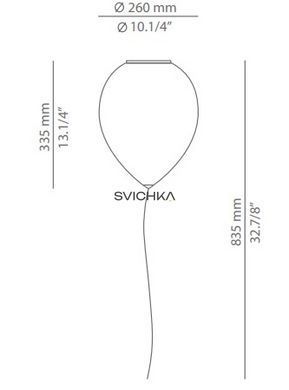 Стельовий світильник Estiluz Balloon, White, Білий, Червоний, Білий