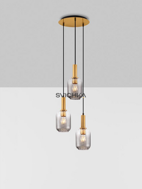 Подвесной светильник Nova luce MAHO, Smoke/Brass