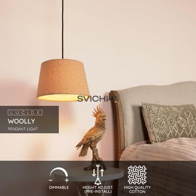 Підвісний світильник Lucide WOOLLY &Oslash; 28 cm 1xE27 Ocher Yellow, Ocher Yellow