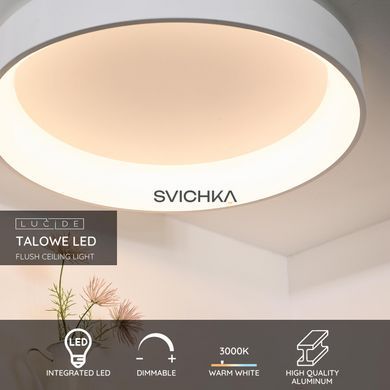 Потолочный светильник Lucide TALOWE LED &Oslash; 80 cm LED Dim. 1x80W 3000K White