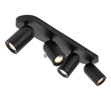 Потолочный точечный светильник Lucide PUNCH 4xGU10 Black