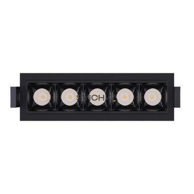 Світильник точковий врізний KLOODI KD-POINT 10X2 20W 3K BK, Чорний