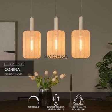 Подвесной светильник Lucide CORINA 3xE27 Cream